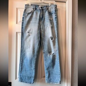 Distressed Light Blue Jeans